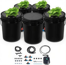 5 Gallon DWC Hydroponic System Kit with air pump and accessories